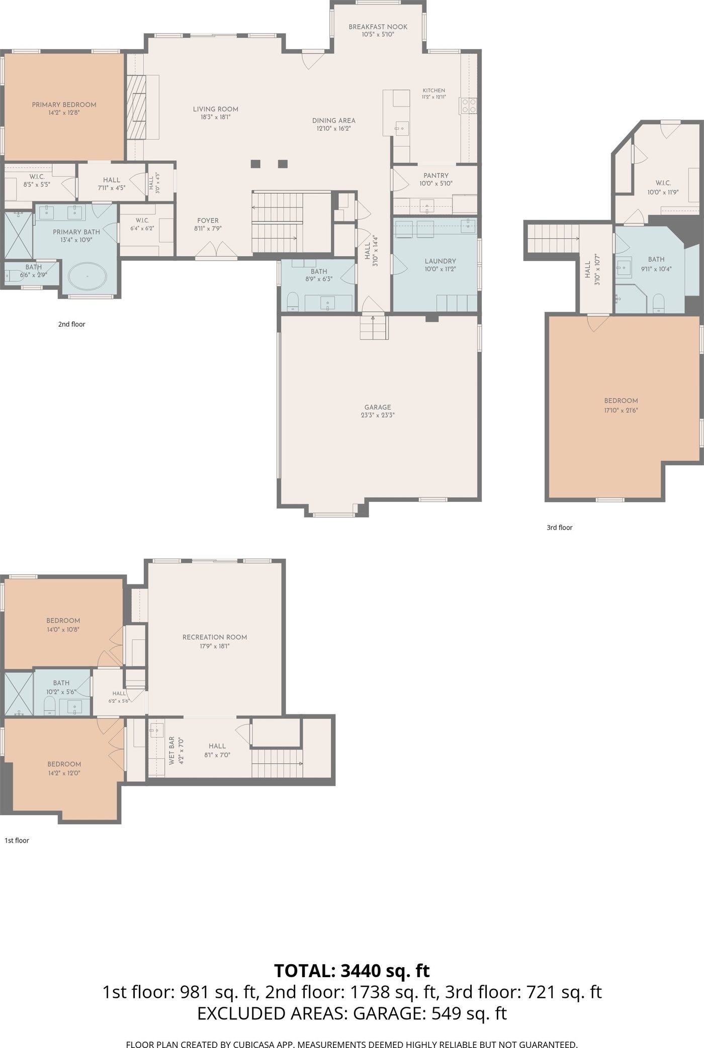 All levels floor plan