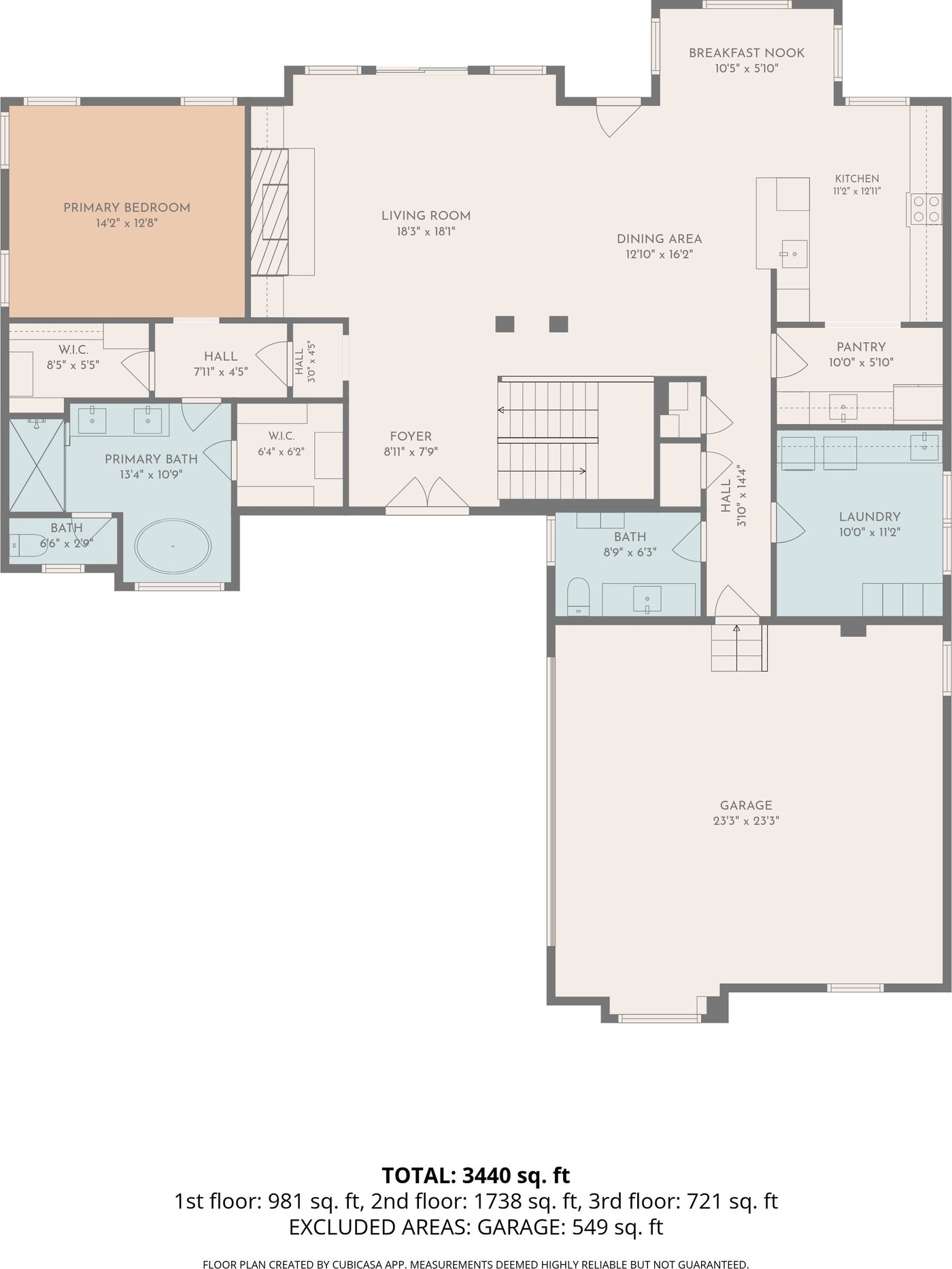 Main level floor plan