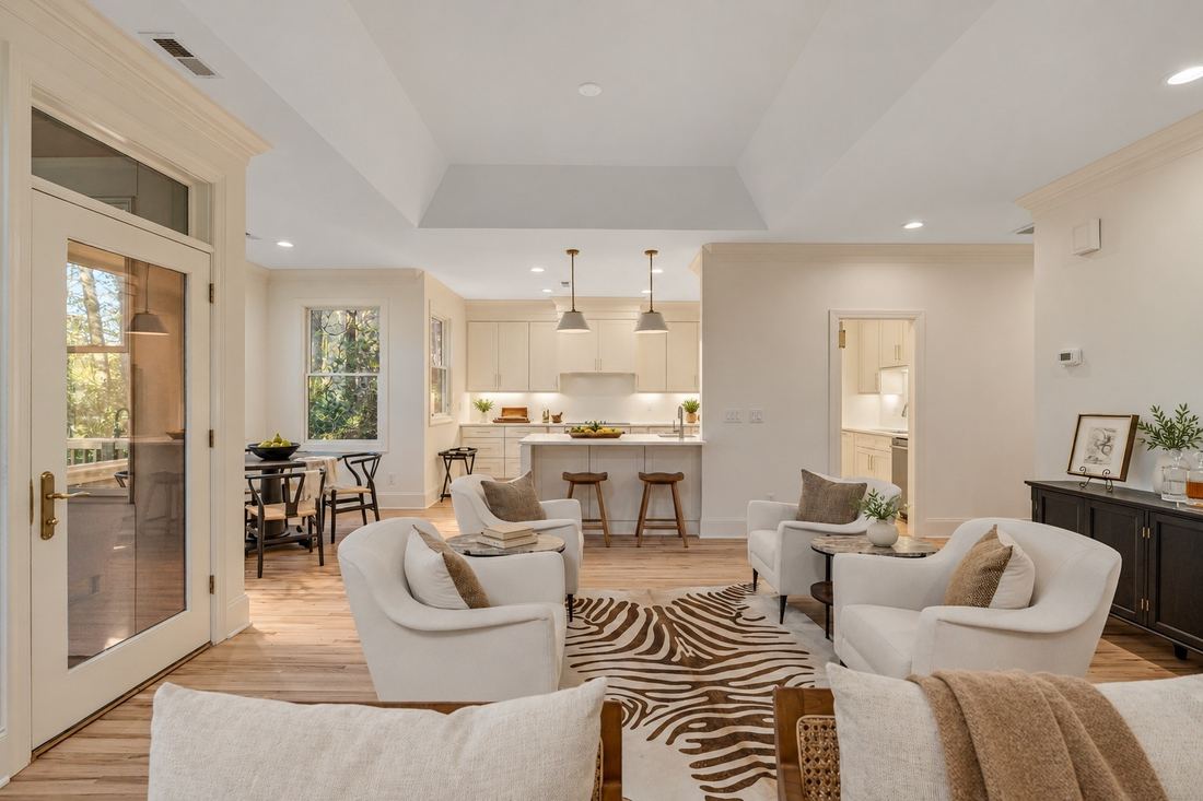 Dining area and kitchen (virtually staged)